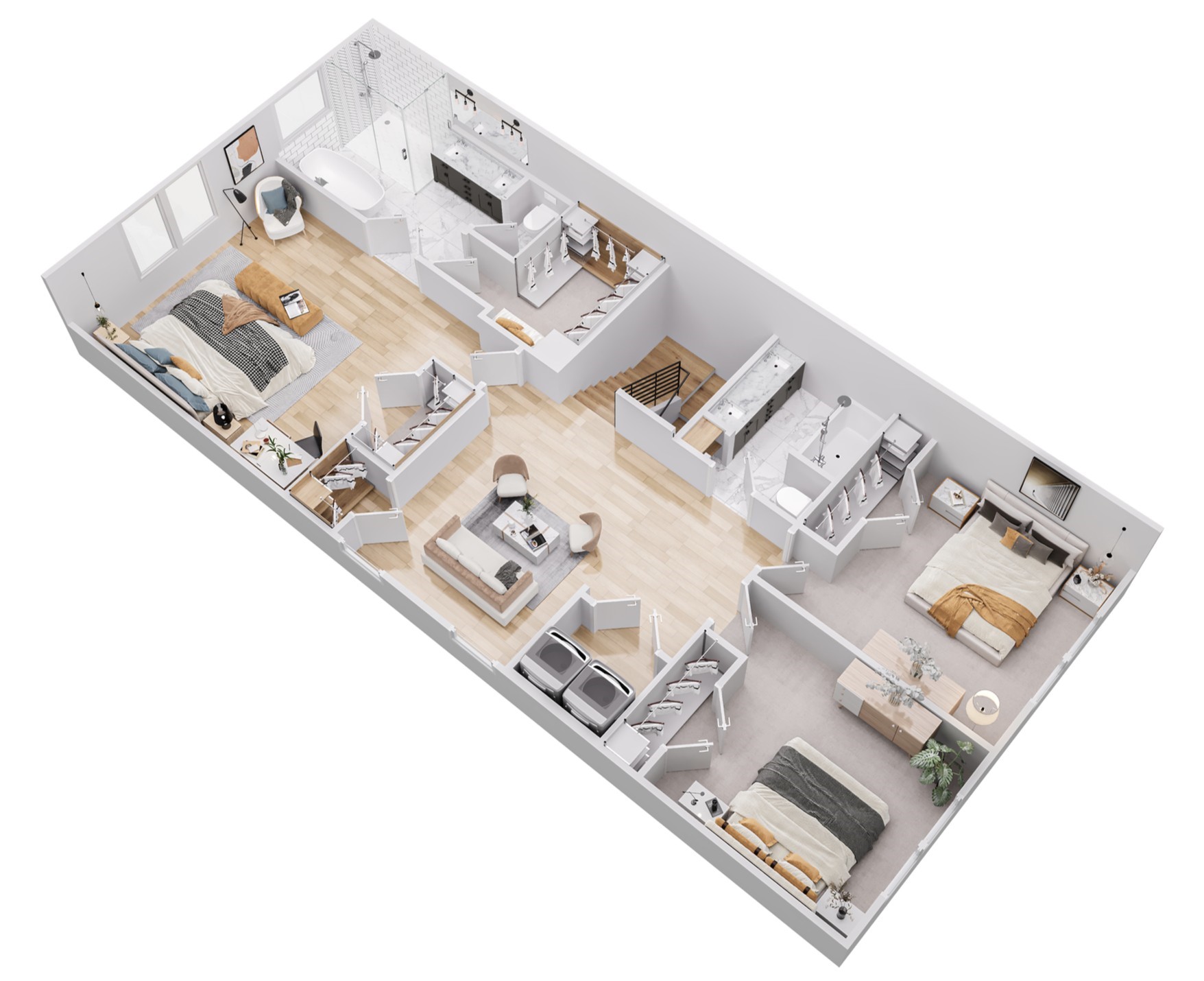 1830 West Tidwell Road Houston, TX 77091 - Photo 40 of 46 Rendered Second Level Plan