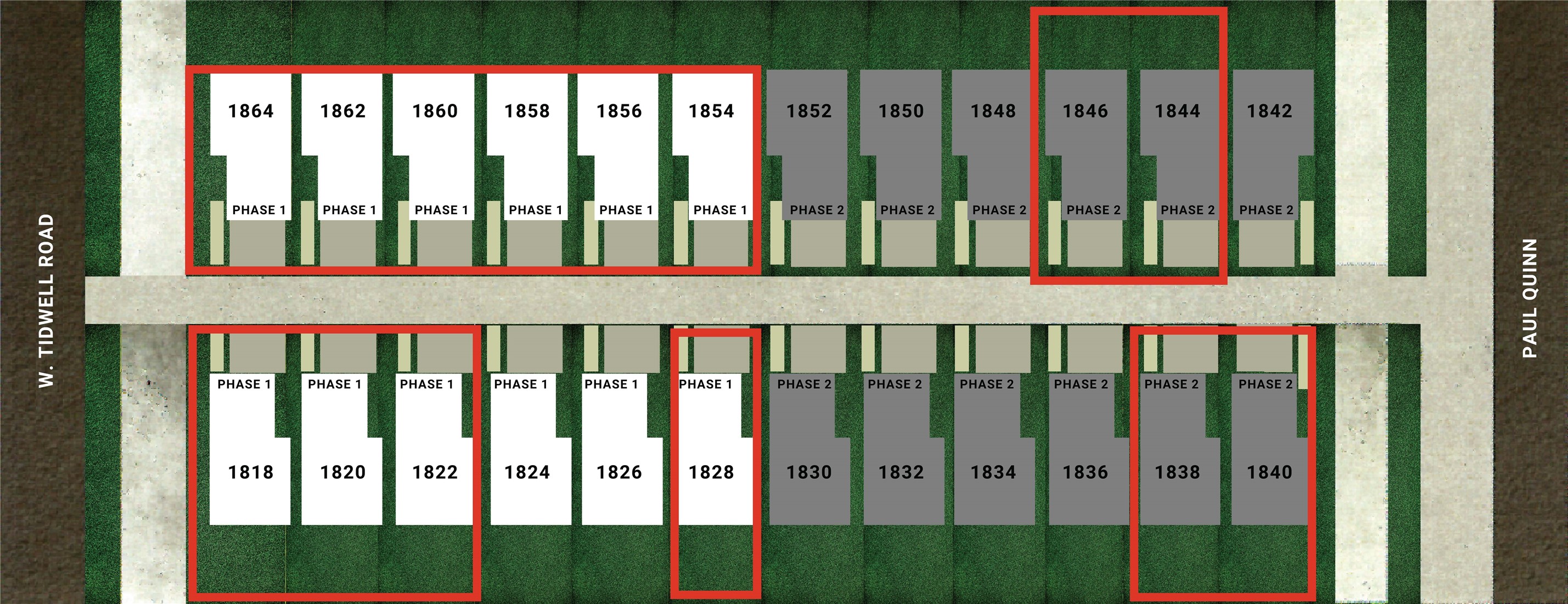 1830 West Tidwell Road Houston, TX 77091 - Photo 41 of 46 Homes with RED outlines are SOLD