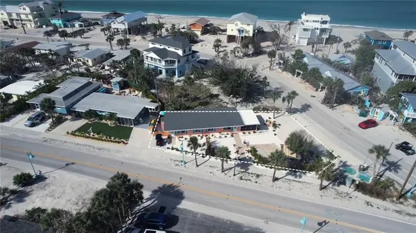 an aerial view of a city