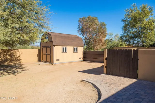 a view of outdoor space with a garden