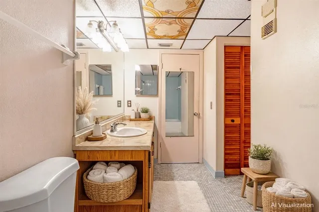 an aerial view of a city