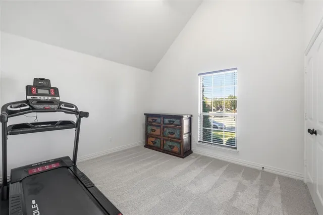 a room with gym equipment