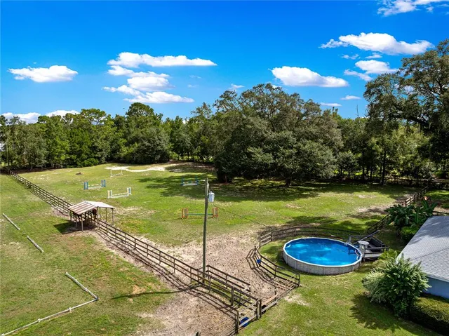 a view of a lake with a houses