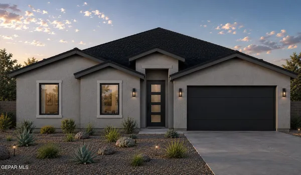 a front view of a house