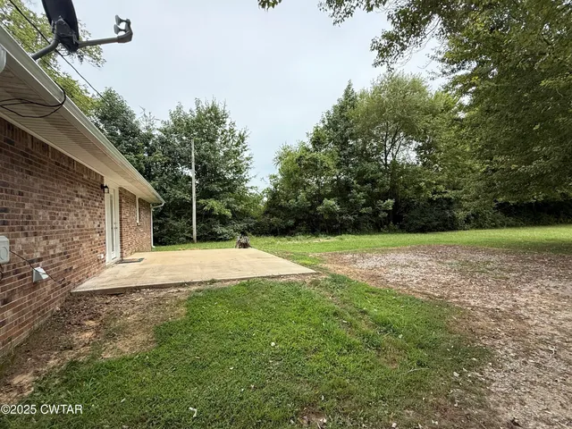 a view of backyard with green space
