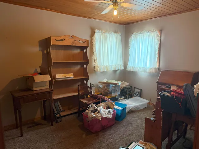 a view of a yard next to a yard