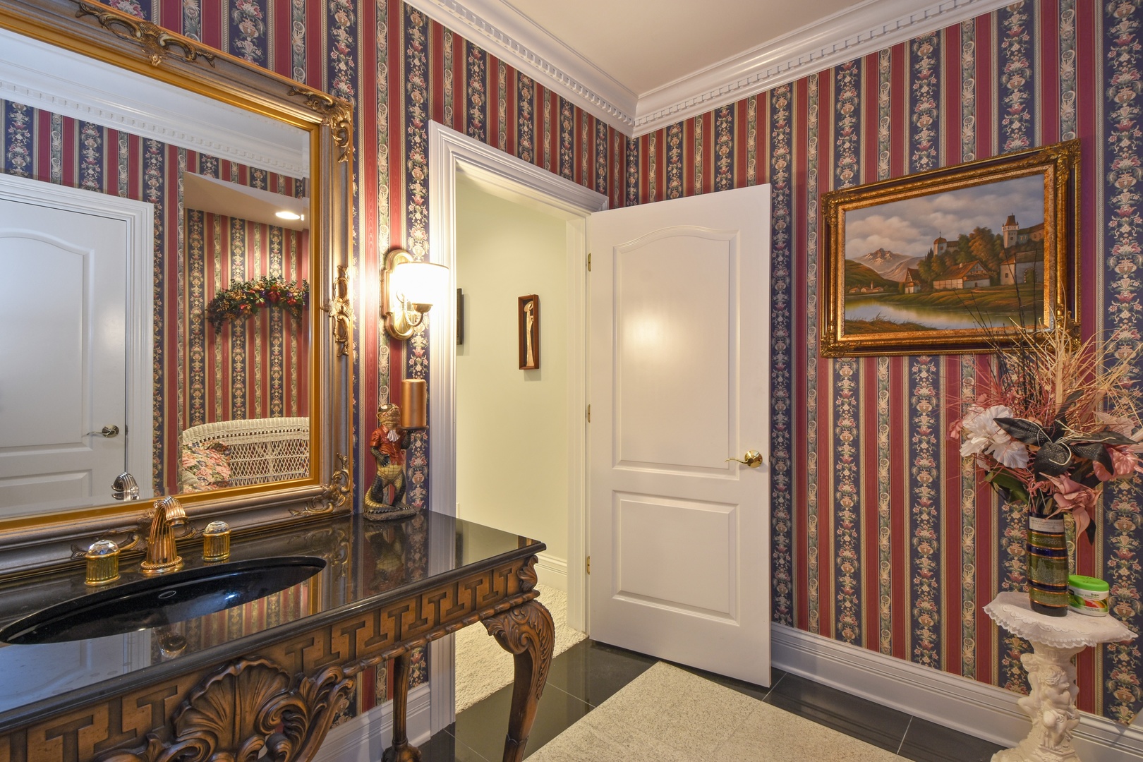 595 Plum Tree Road Barrington Hills, IL 60010 - Photo 39 of 46 a bathroom with a mirror and a shower