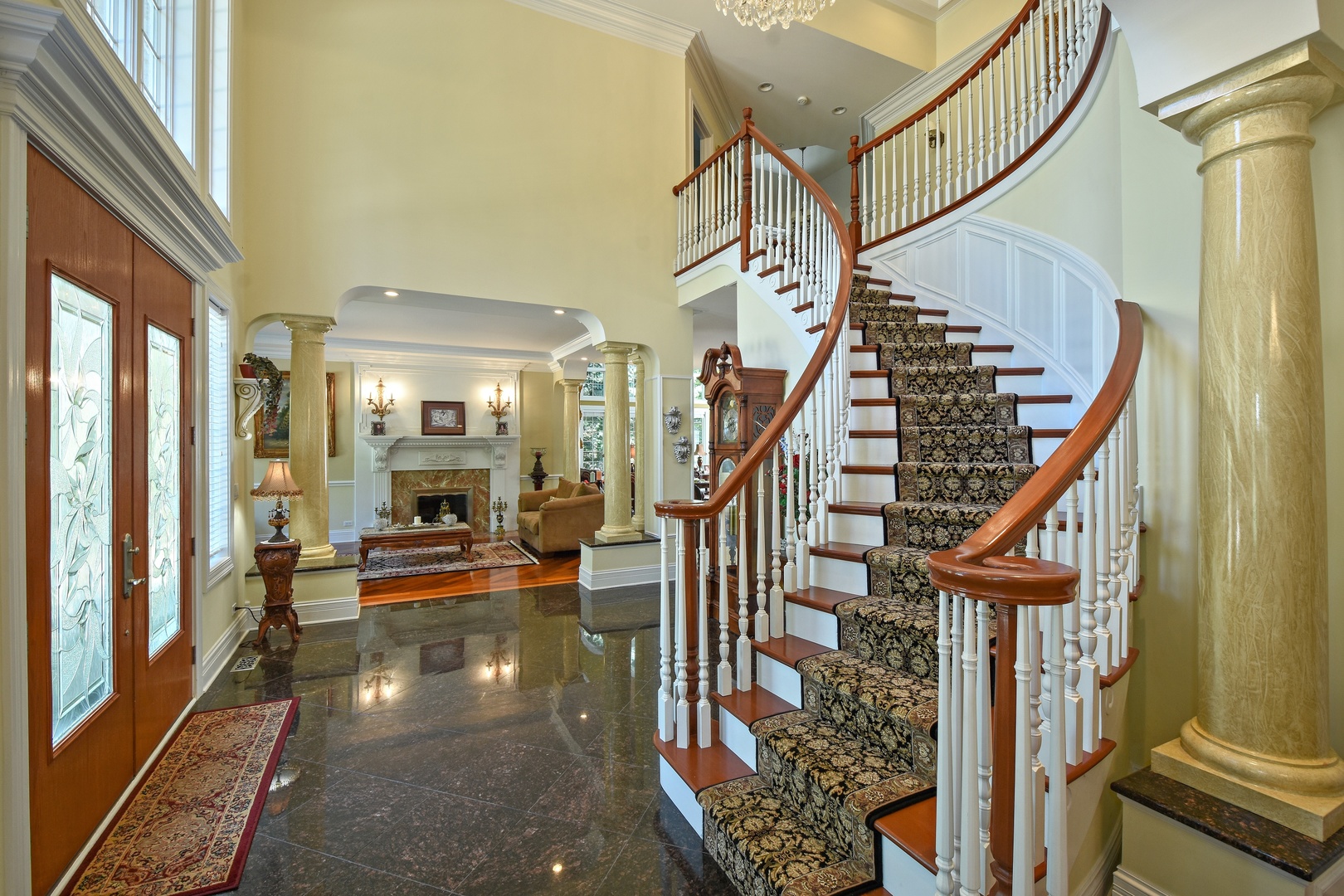 595 Plum Tree Road Barrington Hills, IL 60010 - Photo 5 of 46 a view of entryway and hall with wooden floor