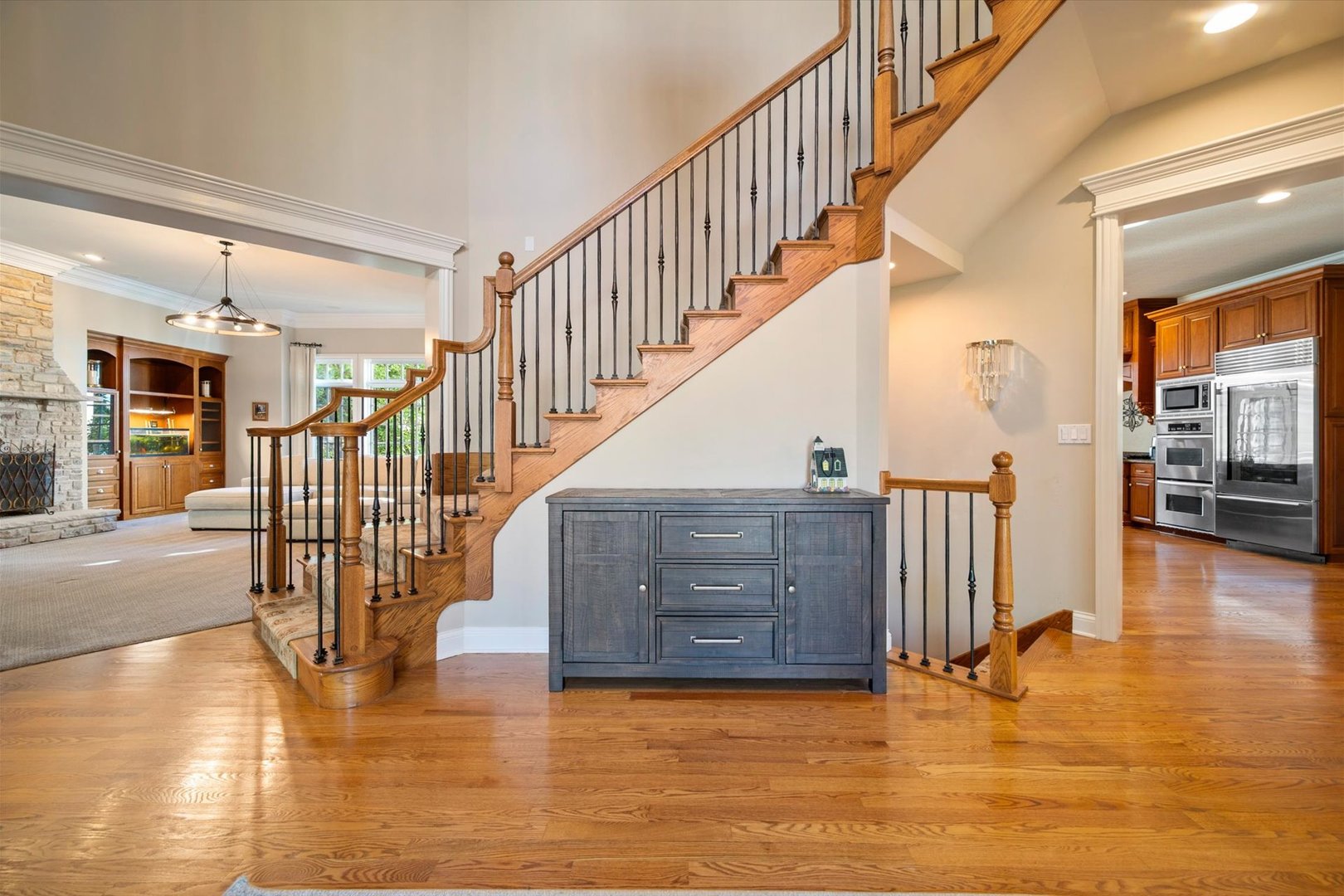 39W821 South Hathaway Lane Geneva, IL 60134 - Photo 4 of 54 a view of entryway and hall with wooden floor