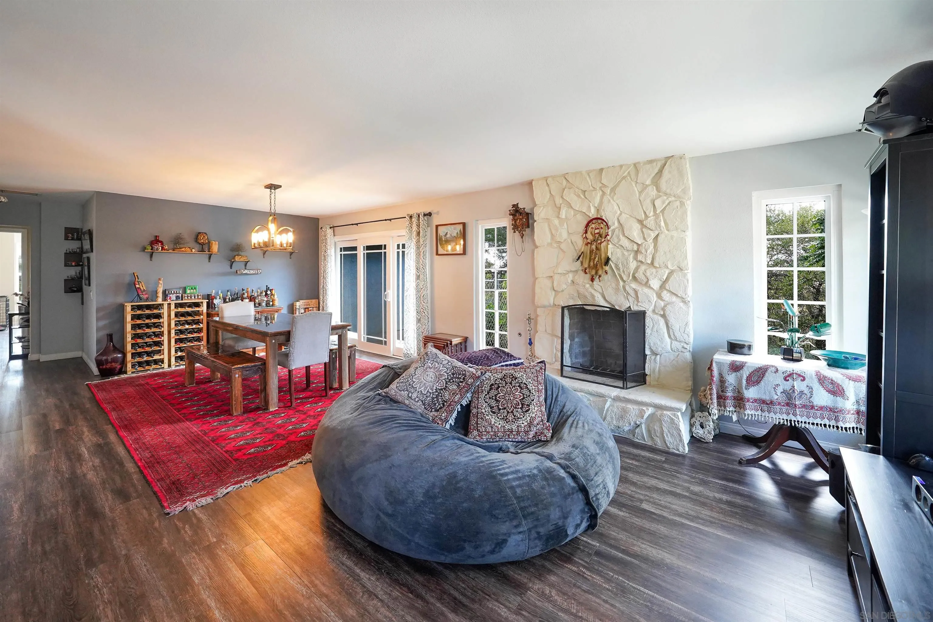 24563 Del Amo Road Ramona, CA 92065 - Photo 19 of 59 a living room with furniture and a fireplace