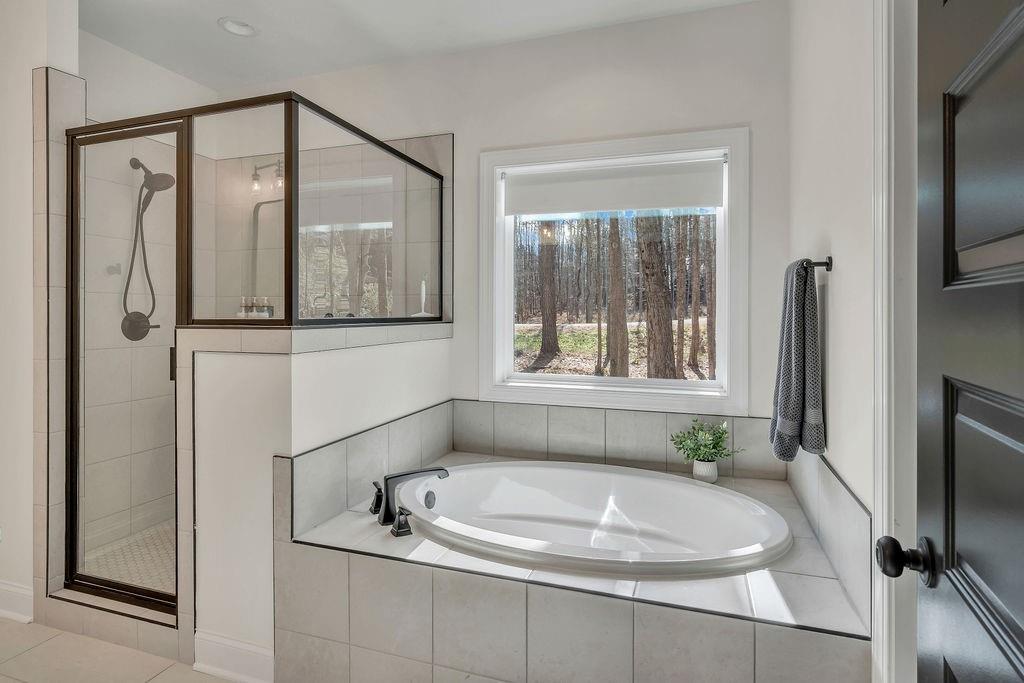 246 Woodward Way Talking Rock, GA 30175 - Photo 20 of 39 a bathroom with a tub a mirror and a window