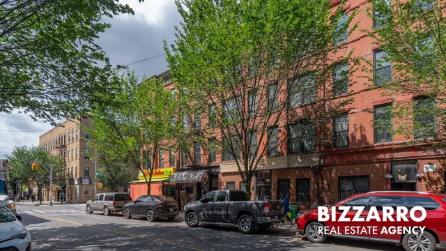 a front view of a building