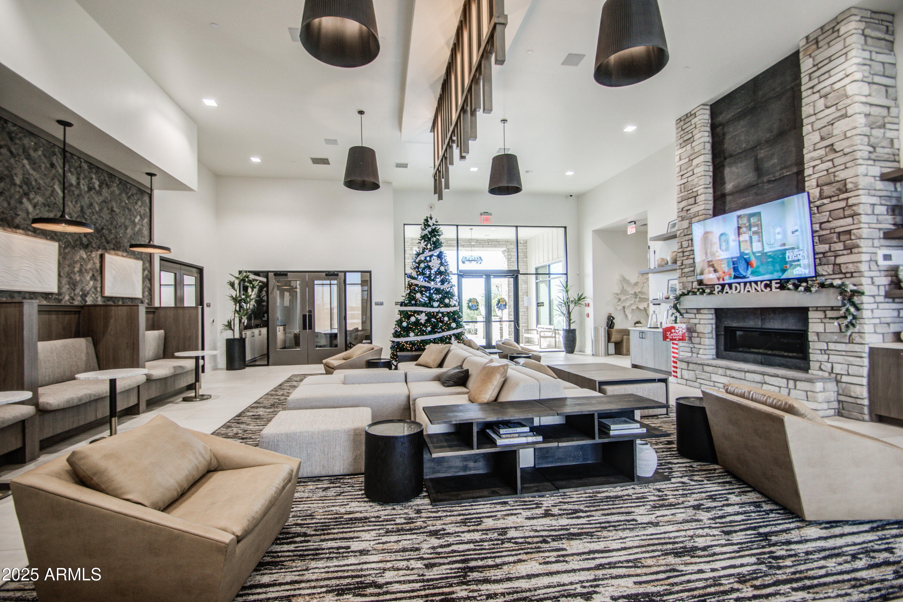 1749 West Stealth Avenue Apache Junction, AZ 85120 - Photo 44 of 48 a living room with furniture kitchen view and a fireplace