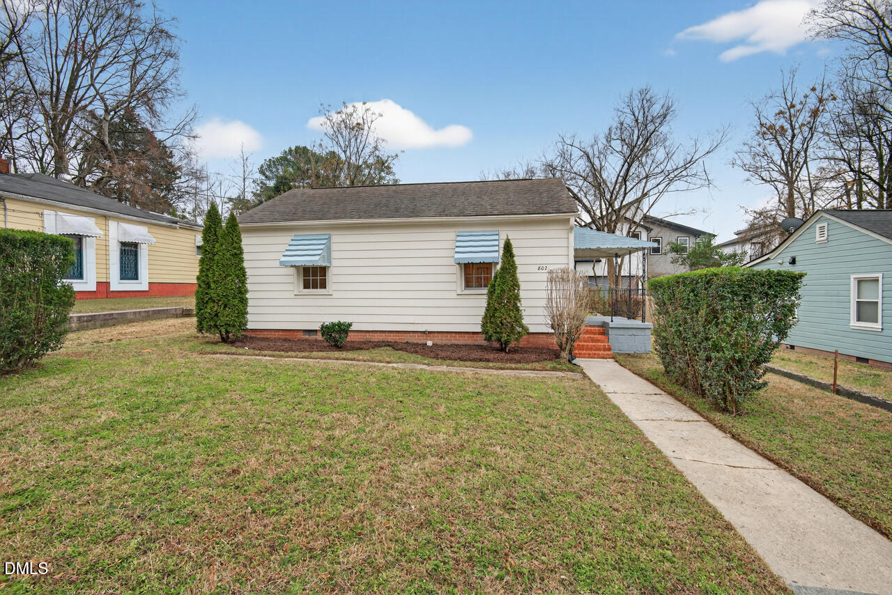 802 Cox Avenue Durham, NC 27701 - Photo 37 of 41 a front view of house with yard
