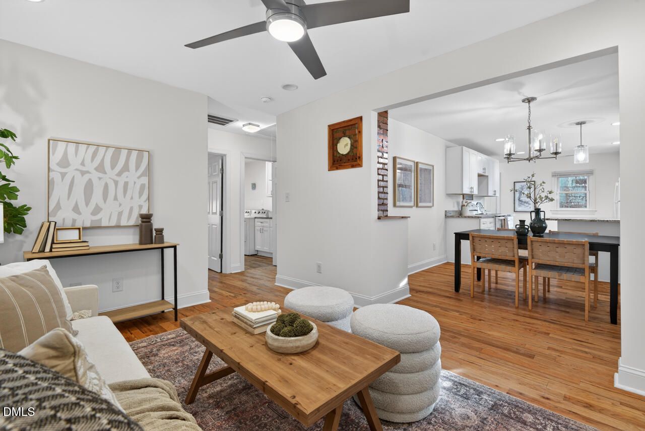 802 Cox Avenue Durham, NC 27701 - Photo 8 of 41 a living room with furniture and wooden floor