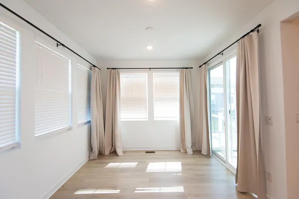 a view of a room with empty racks