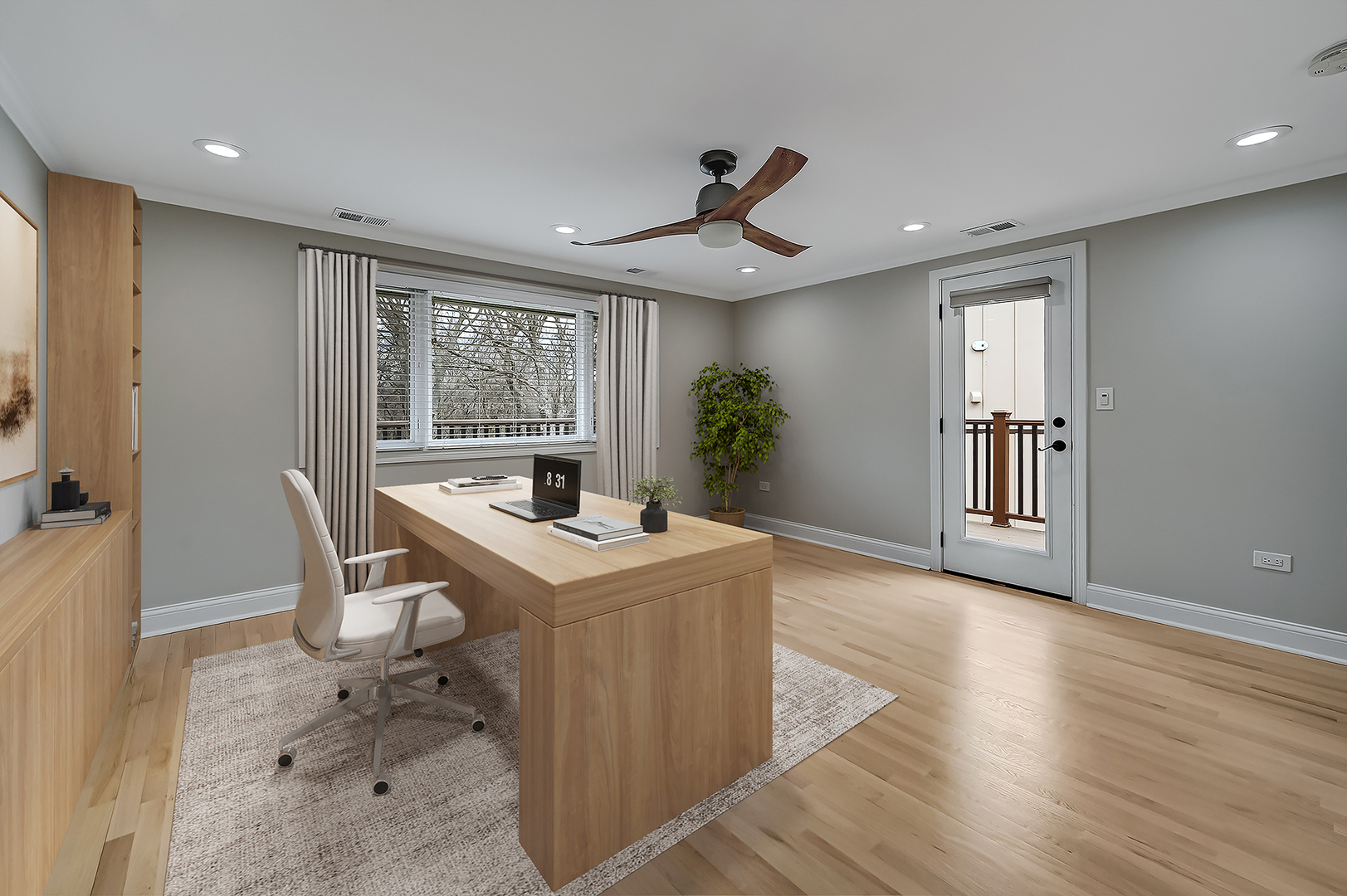 3220 Meyers Road Oak Brook, IL 60523 - Photo 22 of 43 a view of a kitchen and a sink and dishwasher with wooden floor