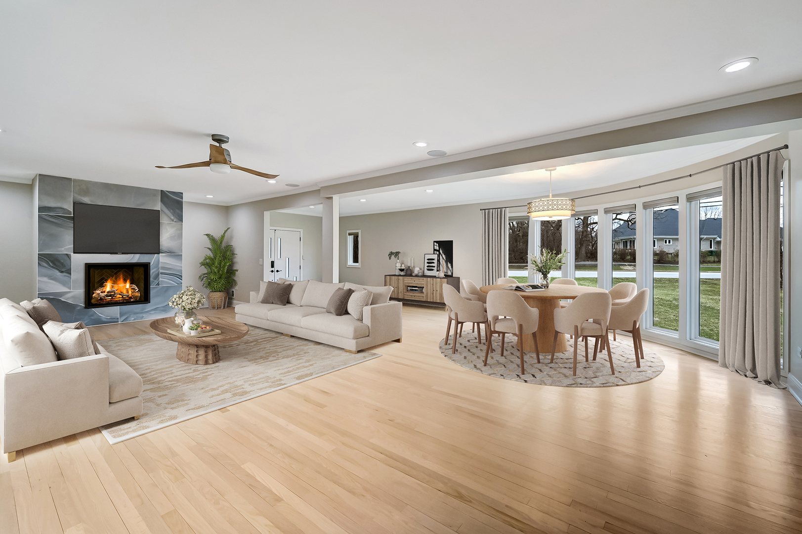 3220 Meyers Road Oak Brook, IL 60523 - Photo 9 of 43 a living room with furniture and a wooden floor