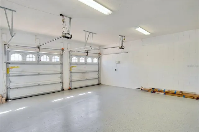 a view of a garage room