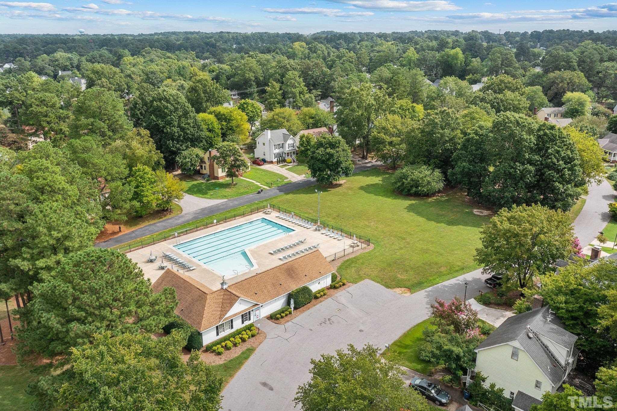 3308 Gatcombe Place Raleigh, NC 27604 - Photo 34 of 43 an aerial view of a house with a yard