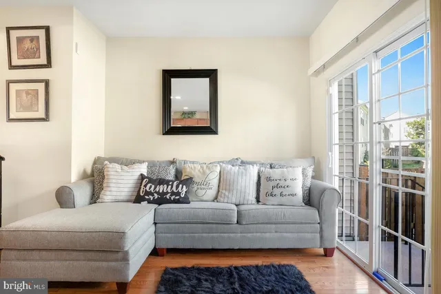 a living room with furniture and a couch