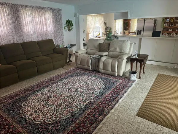 a living room with furniture and a couch