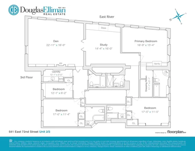 $4,995,000 | 541 East 72nd Street, Unit 2/3 | Lenox Hill