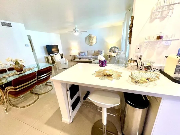 a dining room with chairs