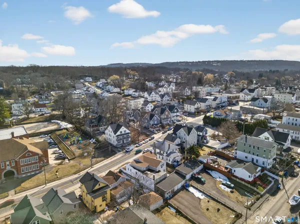 an aerial view of a city