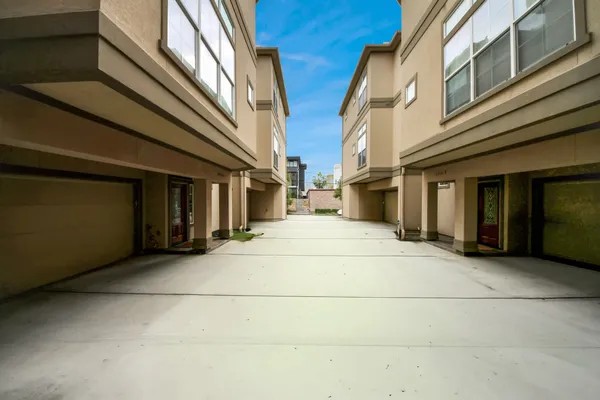 a view of a house with a large space