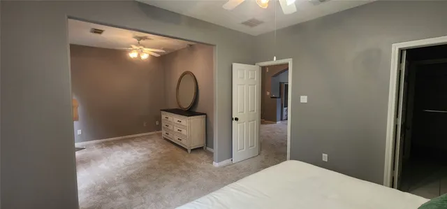 a view of a livingroom with painted walls