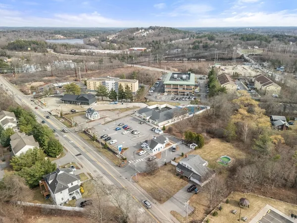 an aerial view of multiple house
