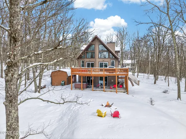 a view of a park with trees