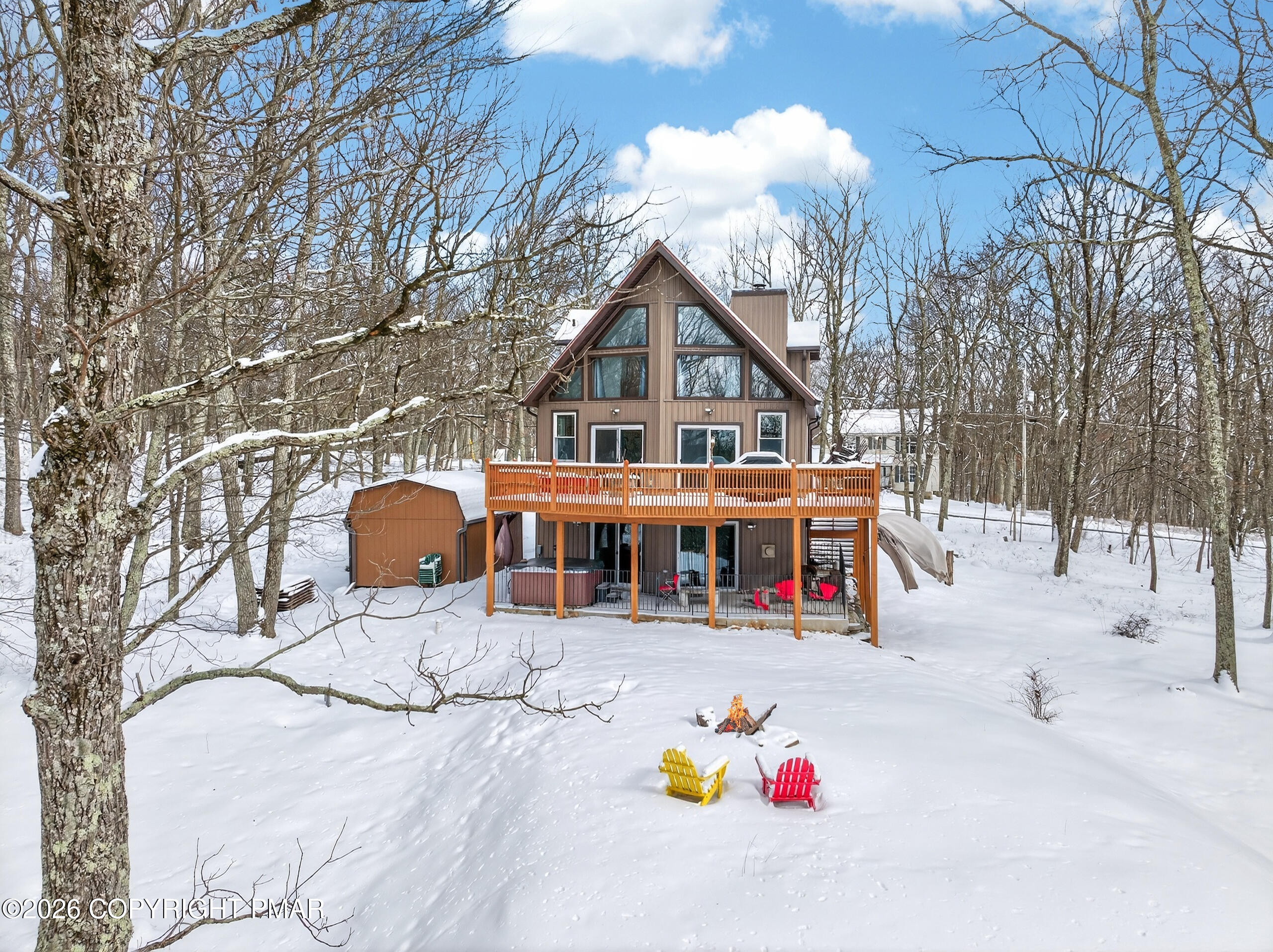 3112 Spring Court Bushkill, PA 18324 - Photo 48 of 52 a backyard of a house with barbeque oven