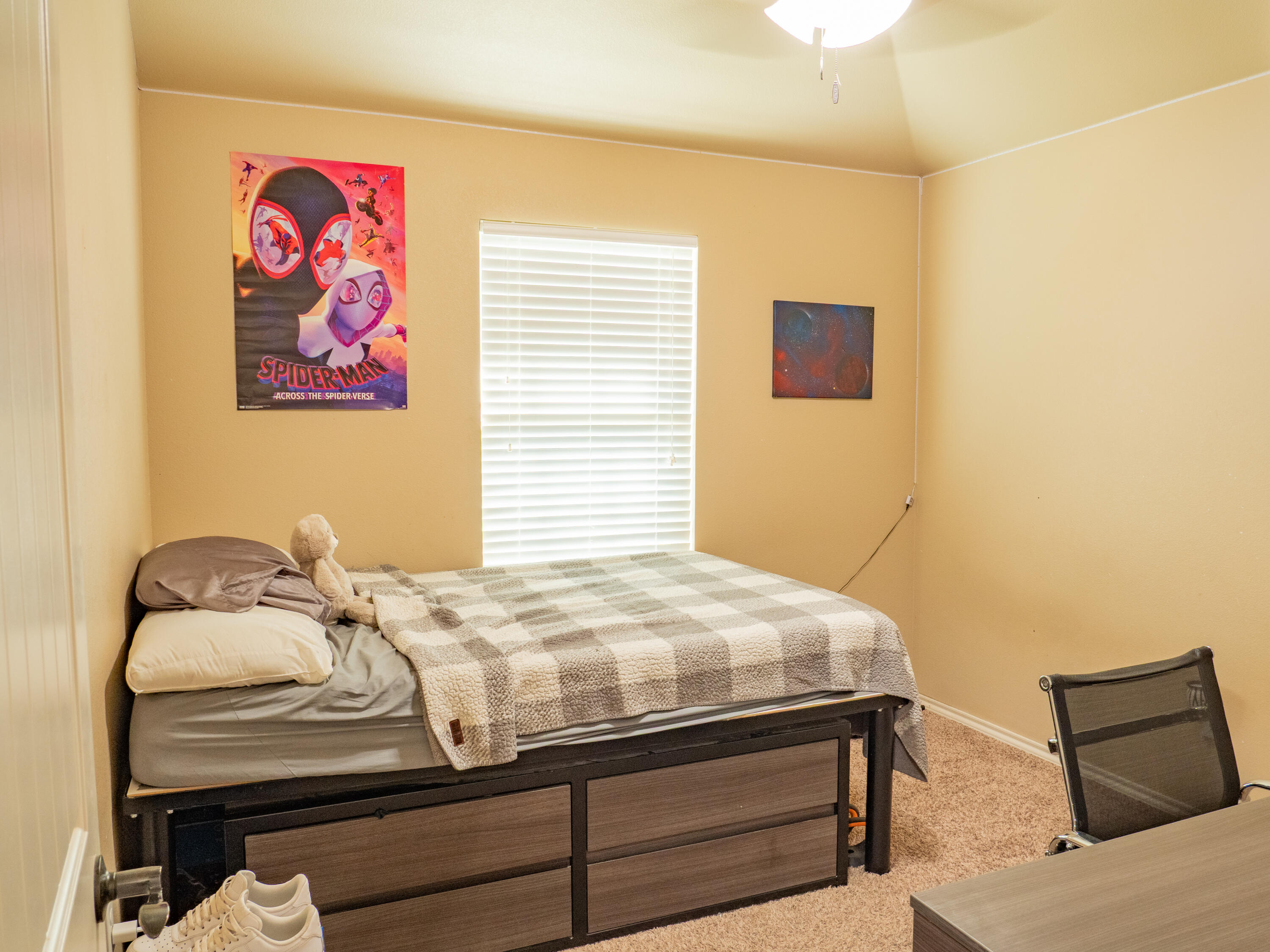 910 12th Street Wolfforth, TX 79382 - Photo 17 of 18 a bedroom with a bed and a painting on the wall