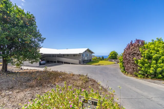 a house with a yard and a large tree