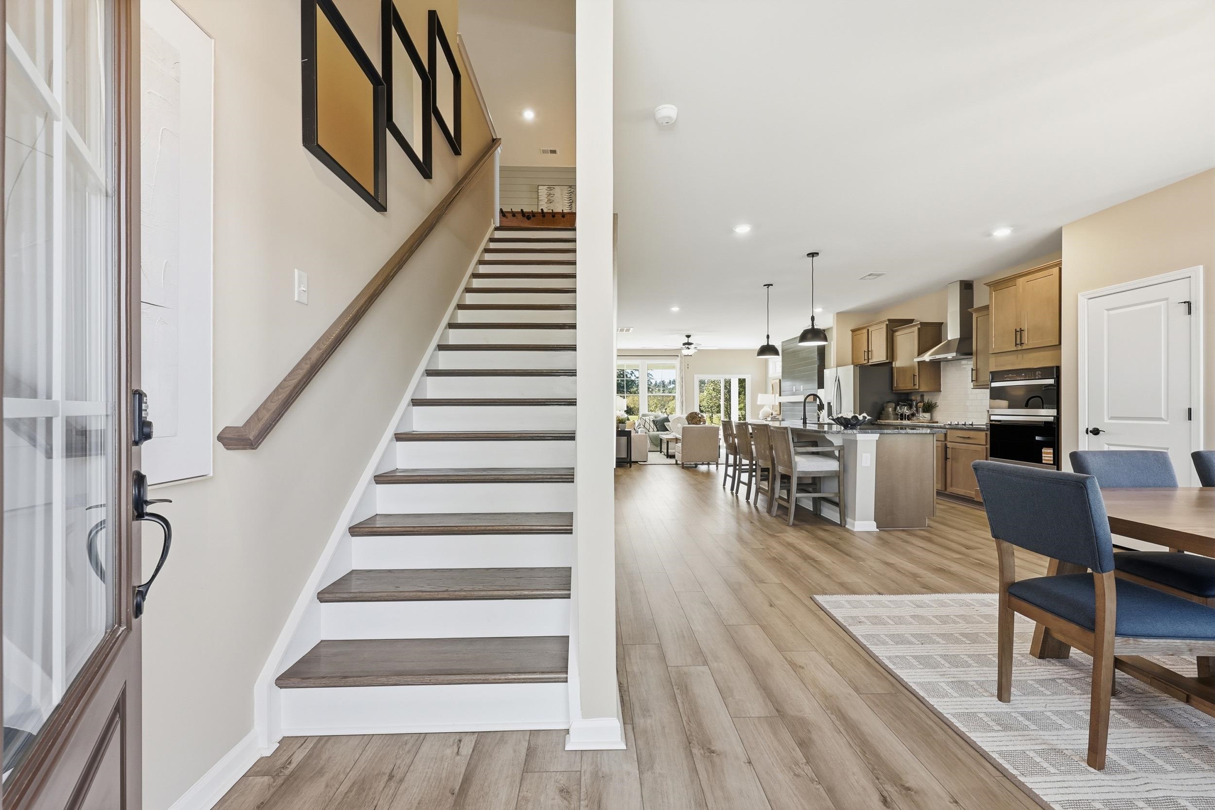 162 Westfield Circle Conway, SC 29526 - Photo 13 of 31 Staircase with wood finished floors and recessed lighting