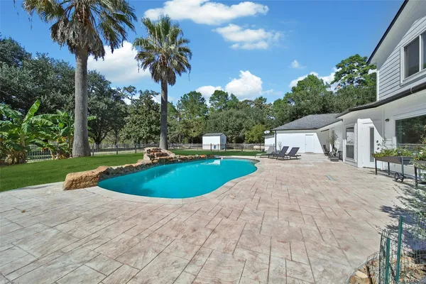 a house view with a garden space