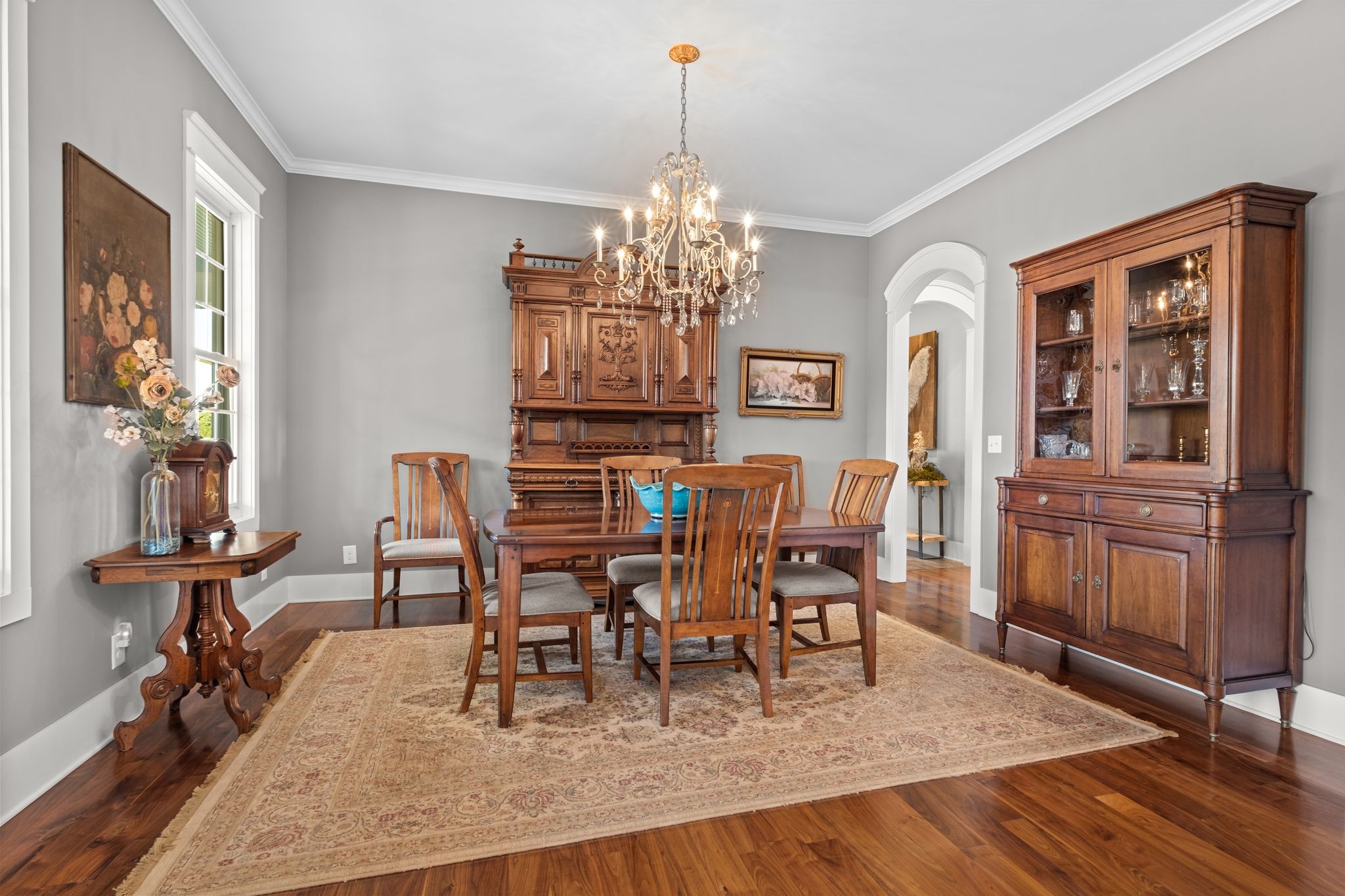 1421 Lawrence Lane Springfield, TN 37172 - Photo 17 of 43 a dining room with furniture a chandelier and wooden floor