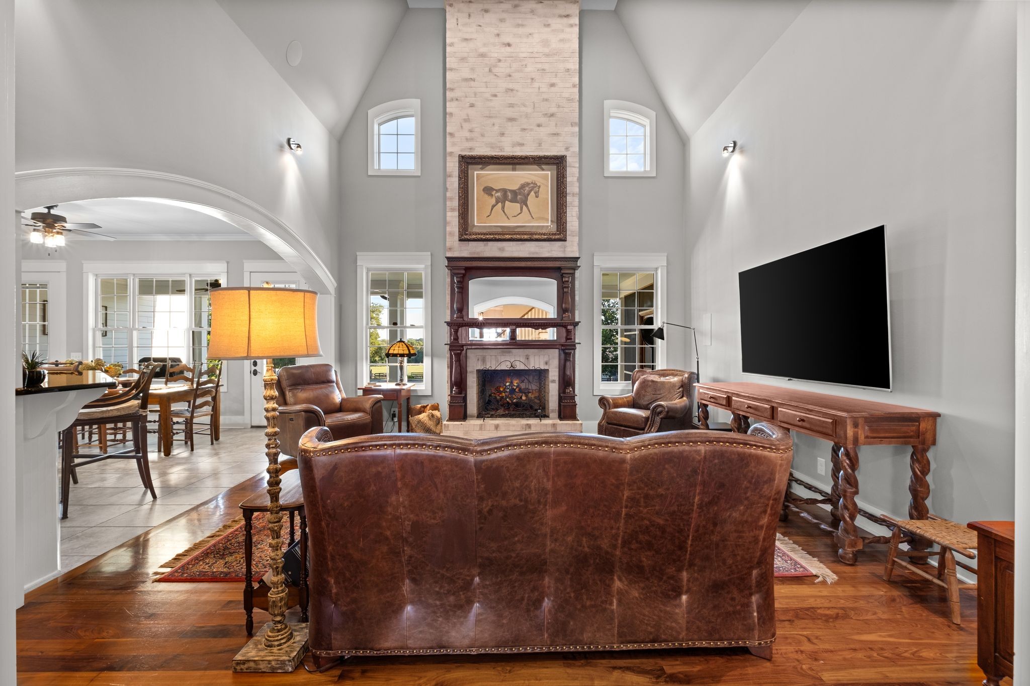 1421 Lawrence Lane Springfield, TN 37172 - Photo 20 of 43 a living room with fireplace furniture and a flat screen tv