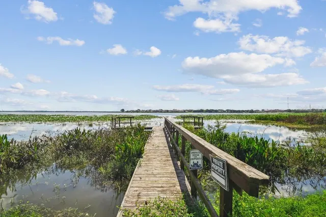 a view of a city and lake