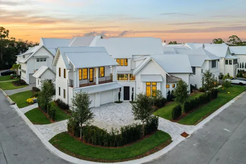 an aerial view of multiple house