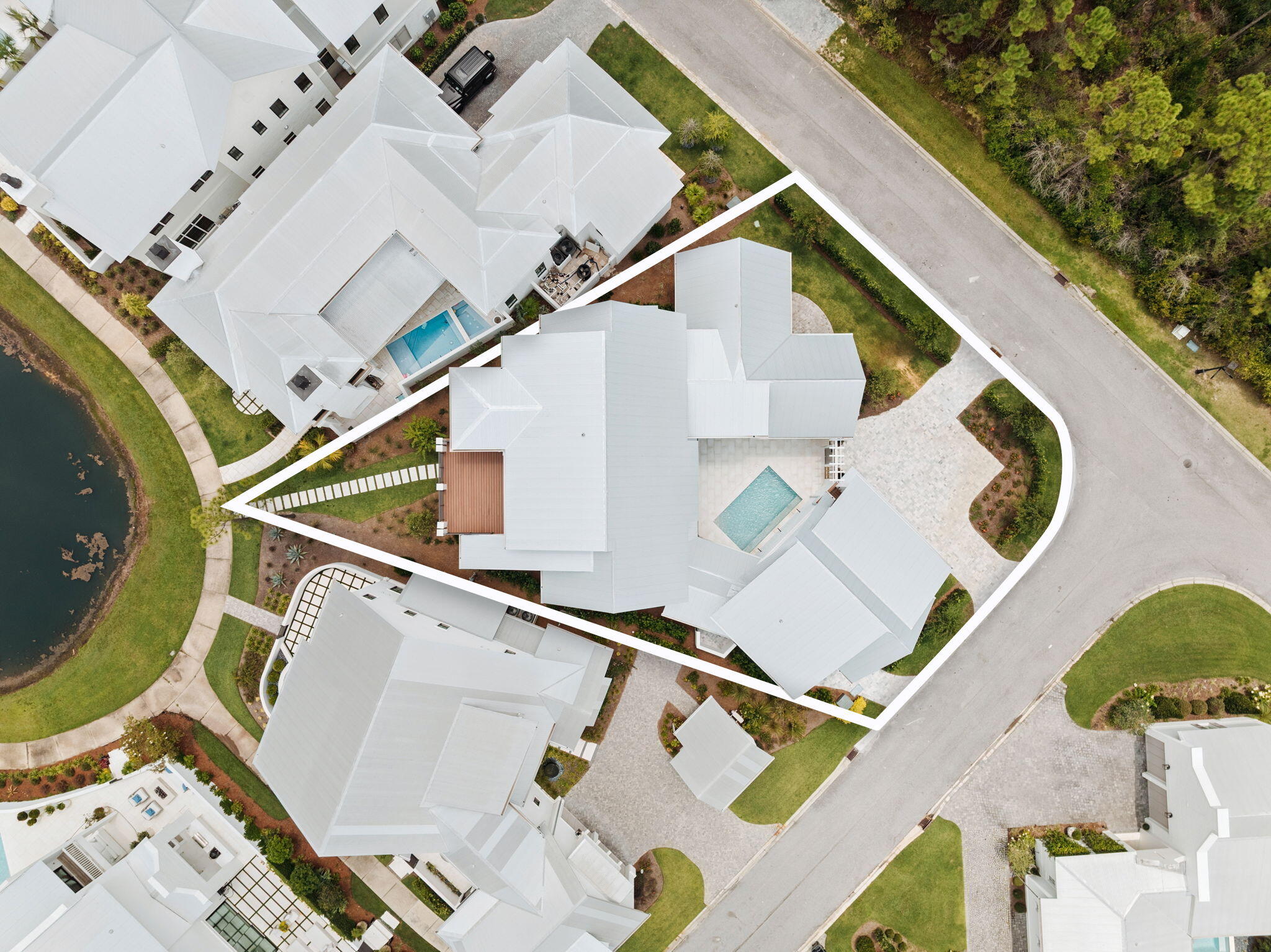 99 Perrin Santa Rosa Beach, FL 32459 - Photo 108 of 149 an aerial view of a house with a swimming pool