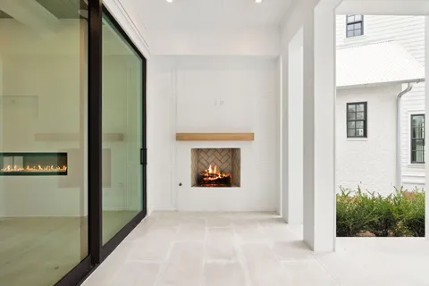 a view of a lake with lots of trees