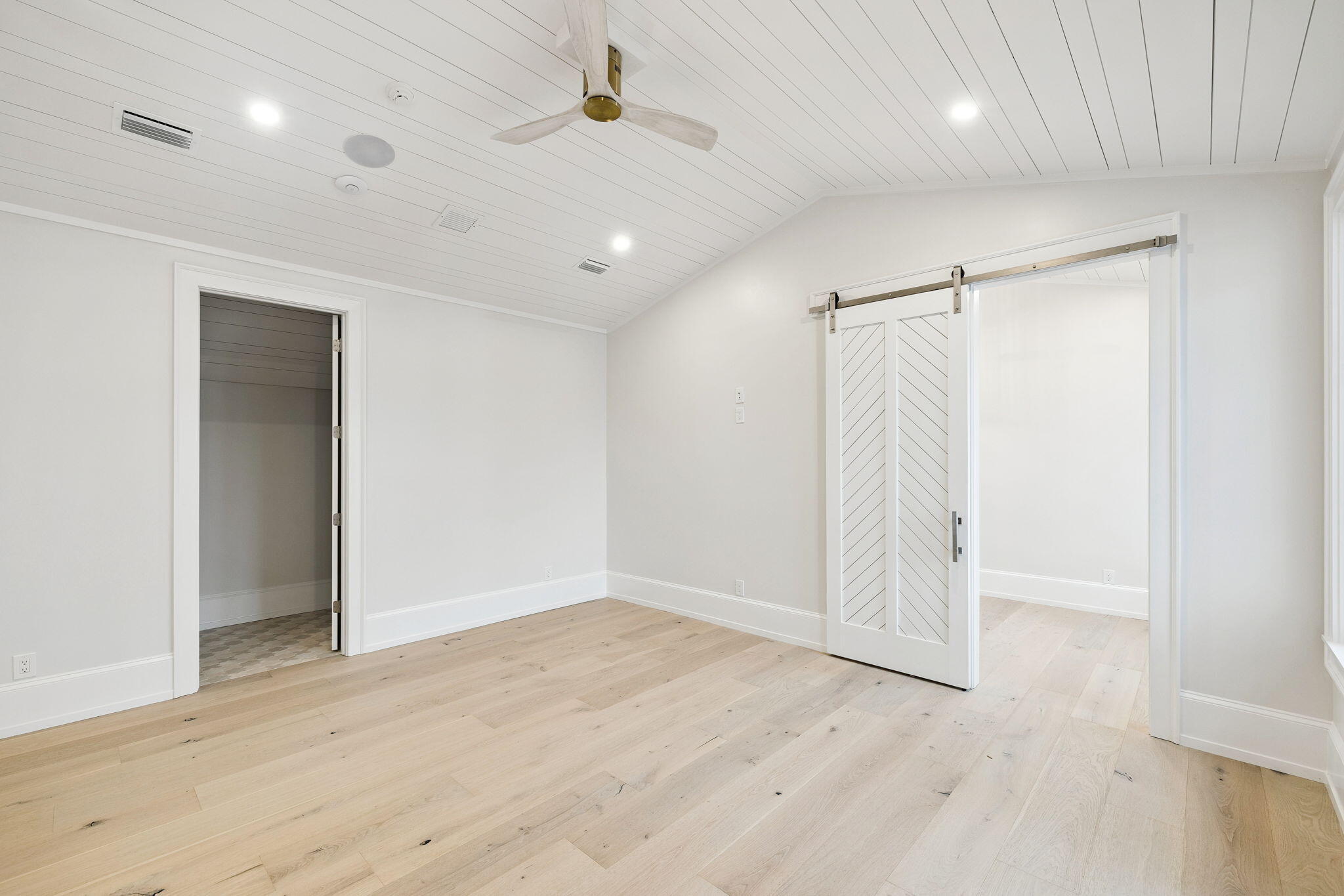 99 Perrin Santa Rosa Beach, FL 32459 - Photo 76 of 149 an empty room with wooden floor and ceiling fan