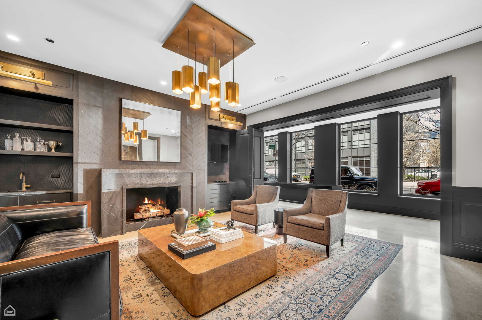 1109 West Washington Boulevard, Unit 6B Chicago, IL 60607 - Photo 39 of 40 a living room with furniture fireplace and dining table