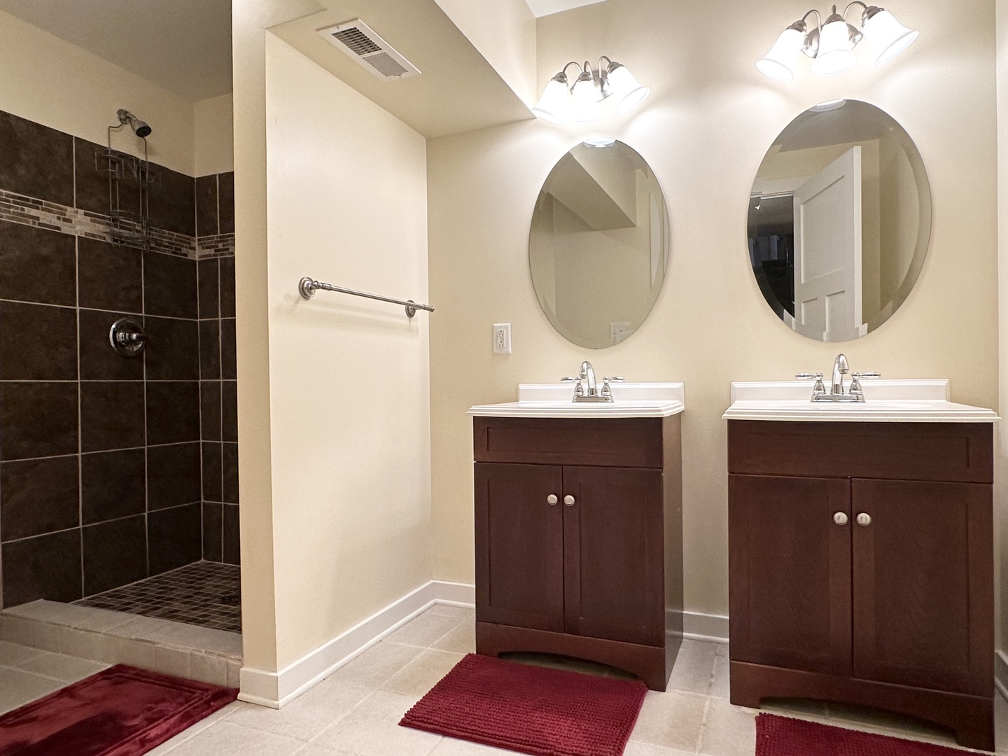 1205 Eagle Bluff Drive Bourbonnais, IL 60914 - Photo 42 of 51 a bathroom with a double vanity sink and a mirror