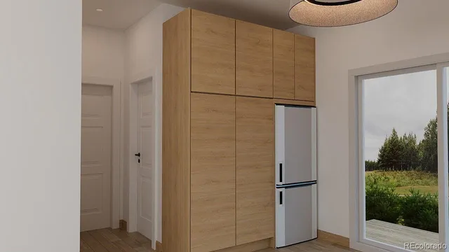 a view of a room with entryway