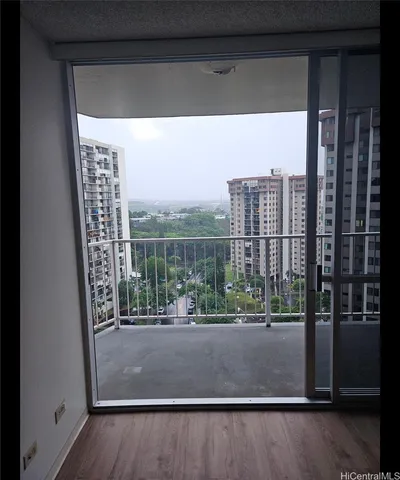 a view of balcony with city view