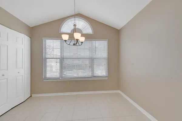 an empty room with a window